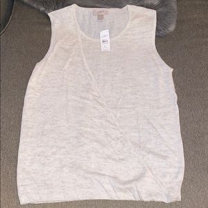 Loft sleeveless wrap front top size Large